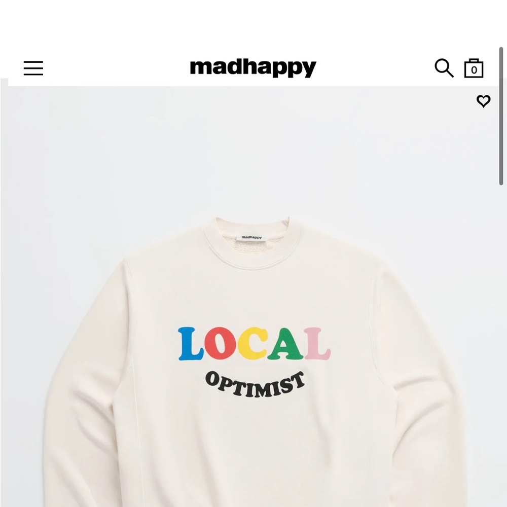 Madhappy Cream Crewneck with Colorful Print